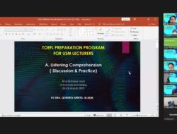 UPT MKU USM Adakan Workshop Strategi Prediction Test of TOEFL Bagi Dosen
