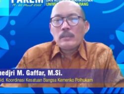 Deputi Kesbang Kemenko Polhukam RI Beri Kuliah Umum Kepada Mahasiswa USM