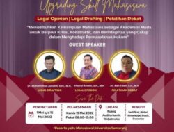 Tumbuhkan Mahasiswa Berpikir Kritis, BEM FH USM Gelar Upgrading Skill