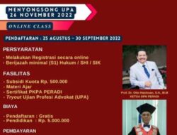 FH USM dan Peradi Gelar Pendidikan Khusus Profesi Advokat